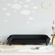 vidaXL Sofá infantil 100x50x26 cm veludo preto