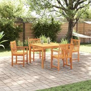 vidaXL Conjunto de Jantar para Jardim 5 pcs Castanho