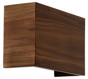 Candeeiro de parede rústico em madeira de noz - Otan