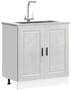 vidaXL Armário base para lavatório "Porto" Betão Cinzento