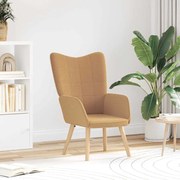Poltrona Relaxante vidaXL Bege em Tecido Estilo Lã