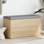 vidaXL Banco de arrumação Carvalho Sonoma 82x42x45 cm Madeira engenheirada