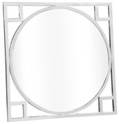 Espelho de Parede Dkd Home Decor Prata Cristal Aço (70 X 2 X 70 cm)