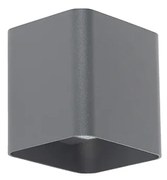 Candeeiro de parede moderno cinzento escuro incl. LED IP54 quadrado - Evi