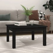 vidaXL Mesa de centro 55x55x30 cm pinho maciço preto