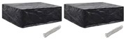 vidaXL Capas para mobiliário de jardim 2 pcs 8 ilhós 250x210x90 cm