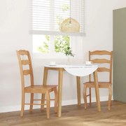 vidaXL Cadeiras de jantar 2 pcs madeira seringueira maciça natural