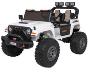Carro elétrico para Crianças 2 Lugares Extreme Sport 4x4 24V Pneus Espuma EVA, assento couro ecológico Branco