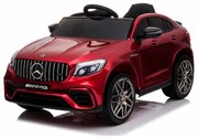 Carro elétrico para crianças MERCEDES-BENZ GLC 63 12V, Pneus em borracha, banco em pele artificial Vermelho