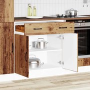 vidaXL Armário de cozinha baixo Lucca derivados madeira madeira velha