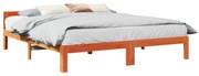 vidaXL Cama sem colchão 160x200 cm madeira pinho maciço castanho-mel