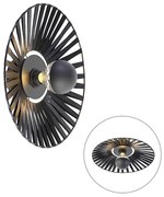 Candeeiro de parede rústico preto 40 cm - Leia Rústico