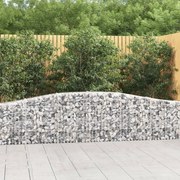vidaXL Cestos gabião arqueados 3 pcs 400x30x60/80 cm ferro galvanizado