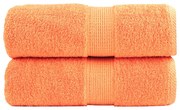 vidaXL Toalhas de bidé premium SOLUND 2 pcs 30x50 cm 600 gsm laranja