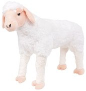 vidaXL Brinquedo de montar ovelha peluche branco XXL