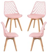 Pack 4 Cadeiras Mima - Rosa