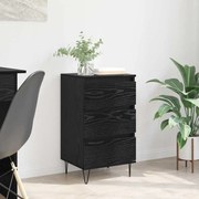 vidaXL Buffet com gaveta Carvalho Preto 40 x 35 x 70 cm