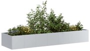 vidaXL Vaso/floreira 280x80x40 cm aço galvanizado