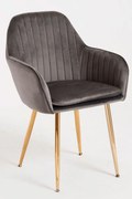 Cadeira Chic Golden - Cinza escuro
