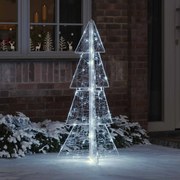 vidaXL Árvore de Natal com 100 LEDs Branco Frio 120 cm Acrílo