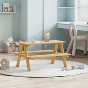 vidaXL Mesa para crianças c/ bancos IRUN 90x79,5x50cm madeira maciça