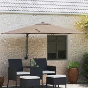 vidaXL Guarda-sol de Jardim Cinzento-acastanhado