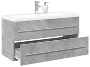 vidaXL 2 pcs conj. móveis casa banho derivados madeira cinza cimento