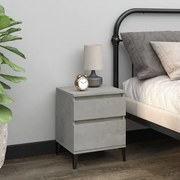 vidaXL Mesa de cabeceira 40x35x50 cm cinza cimento