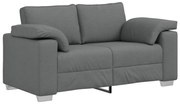 vidaXL Sofá Cinza Escuro 160 x 80 x 82 cm tecido