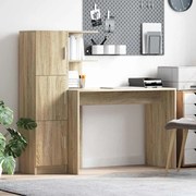 vidaXL Mesa com Armazenamento em Madeira de Carvalho Sonoma
