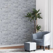 vidaXL Papel parede 3D c/ aspeto de pedra não-tecido cinzento-claro