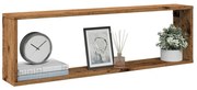 vidaXL Prateleiras de parede cubos 4 pcs deriv. madeira madeira velha