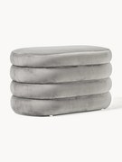 Banco pequeno estofado em veludo com arrumação Alto