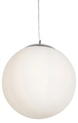 LED Candeeiro Suspenso Inteligente Escandinavo Vidro Opalino 50cm incl. WiFi A60 - Ball 50