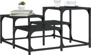 vidaXL Mesa de centro 68x68x40 cm derivados de madeira preto