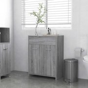 vidaXL Armário casa de banho 60x33x80 cm madeira sonoma cinza