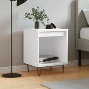 vidaXL Mesa de cabeceira 40x35x50 cm derivados de madeira branco