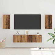 vidaXL Conjunto de móvel de TV 4 pcs Madeira antiga 30.5 x 30 x 60 cm
