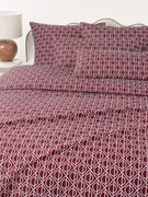 Capa de edredão em percal de algodão com padrão geométrico Jella