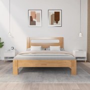 vidaXL Mesas cabeceira 2 pcs 50x46x50cm deriv.madeira branco brilhante
