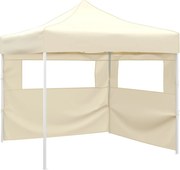 vidaXL Tenda dobrável com 2 paredes 291x291x315 cm creme