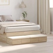 vidaXL Gavetas para Cama Carvalho de Sonoma 120x36,5x16,5 cm Madeira Engenheirada
