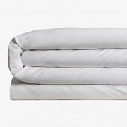 Capa De Edredão De Algodão Percal Lesia 180 Fios Branco & Cama 135/140cm (220 X 220 Cm) - Sklum