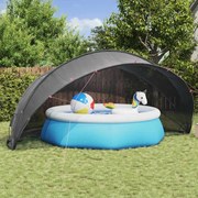 vidaXL Cúpula de Piscina Manual Preto 546 x 516 x 250 cm