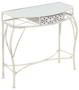 vidaXL Mesa de apoio estilo francês 82x39x76 cm metal branco