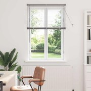 vidaXL Persiana de Janela com cortinas Manual Prata 80 x 130 cm Alumínio