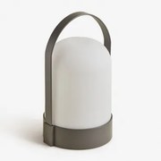 Lâmpada De Mesa Led Sem Fios Para Exterior Agnese Cinza Granito - Sklum