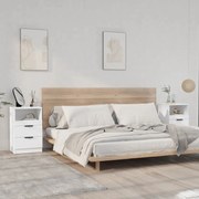 vidaXL Mesas de cabeceira 2 pcs madeira processada branco
