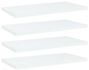 Prateleiras para estante 4 pcs 40x20x1,5cm contraplacado branco