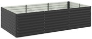 Outsunny Jardineira Elevada Galvanizada Retangular para Exterior Fundo Aberto 240x120x60 cm Cinza | Aosom Portugal
